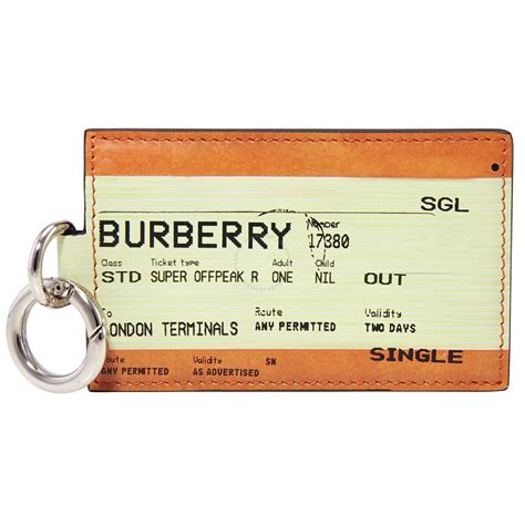 burberry train ticket keychain|Burberry Train Ticket Print Leather Keyring .